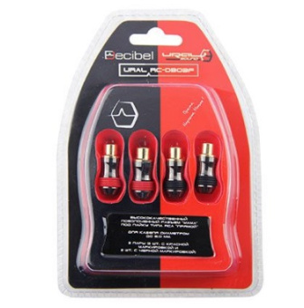 РАЗЪЕМ  RCA  угловой URAL RC-DB03F (4шт.)