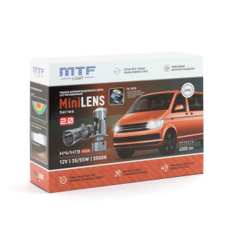 Светодиодные линзы MiniLENS H4/H19 12V 30/45W 4500LM,5500 K