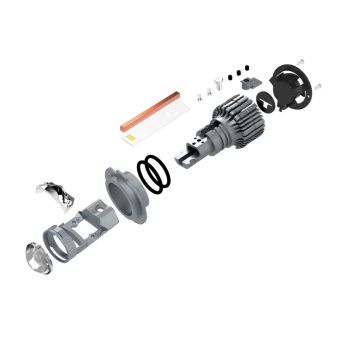 Комплект свето-х ламп MTF Light Mini LENS H7 12/24V 55W 4000LM, 6000K